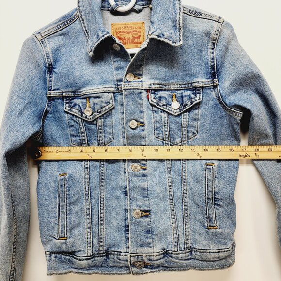 Levis Women’s Classic Denim Trucker Jacket Small S blue - Picture 3 of 11